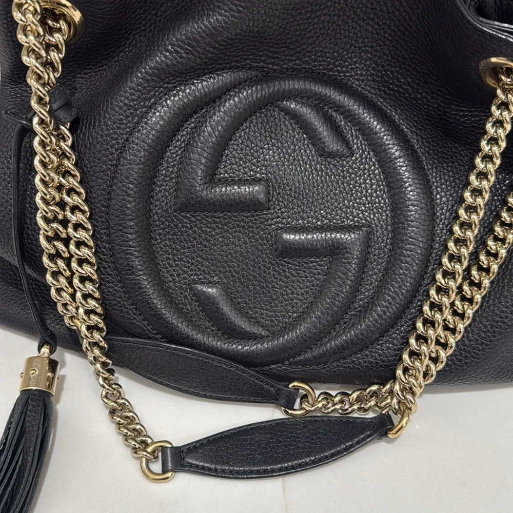 Gucci Black Soho Shoulder Chain Bag - Picture 2 of 12